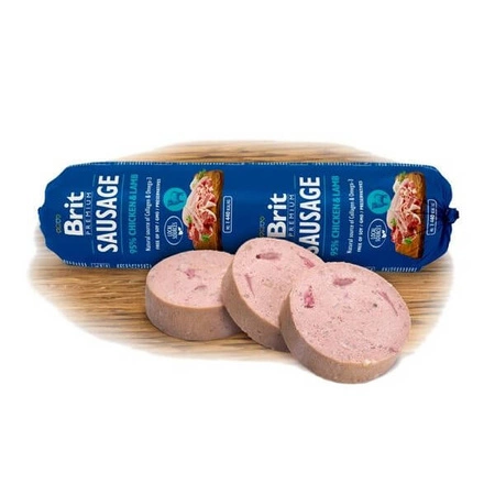 BRIT Sausage Chicken & Lamb - mokra karma dla psa 800g