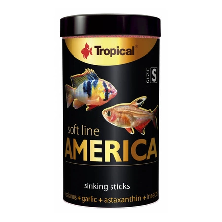 TROPICAL Soft Line America Size S - pokarm dla wszystkożernych i mięsożernych ryb z Ameryki Północnej i Południowej 100ml