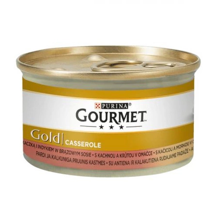 GOURMET Gold Casserole Kaczka Z Indykiem - mokra karma dla kota 85g