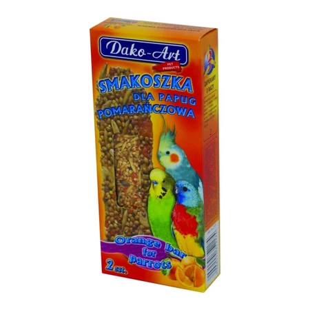 DAKO-ART Smakoszka Pomarańczowa - kolba dla papugi 100g (2szt.)