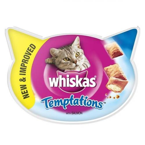 Whiskas Temptations with Salmon 60 g - mokra karma dla kotów z łososiem 60g Dostawa GRATIS od 249 zł + super okazje