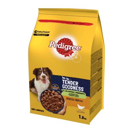 PEDIGREE Tender Goodness Z Wołowiną Dla Średnich I Dużych Ras - sucha karma dla psa 1,8kg