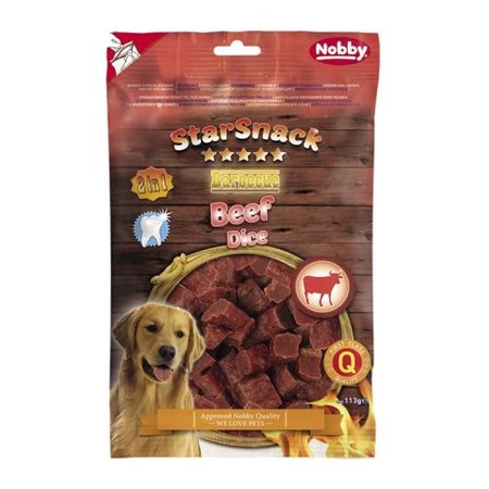 NOBBY Starsnack Barbecue Beef Dice - przysmak dla psa 113g