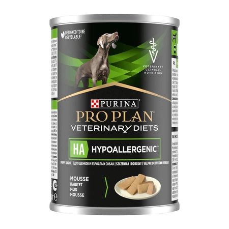 PURINA Pro Plan Veterinary Diets Canine HA Hypoallergenic - mokra karma dla psa z nadwrażliwością 400g