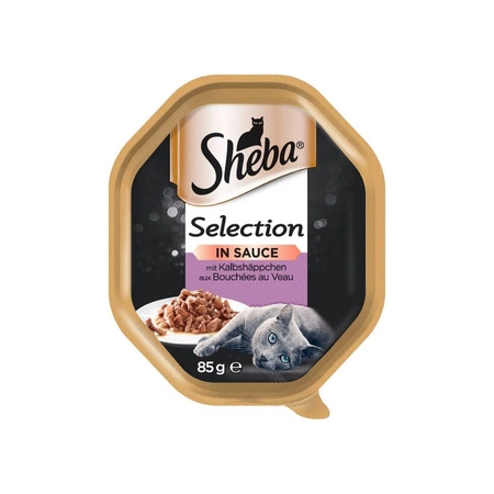 SHEBA Selection Z Cielęciną W Sosie – mokra karma dla kota – tacka 85g