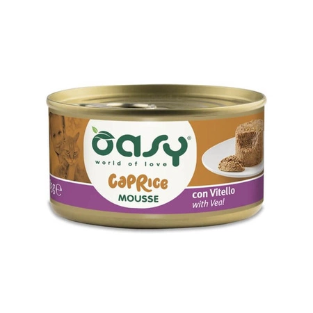 OASY Mousse Z Cielęciną - mokra karma dla kota - puszka 85g