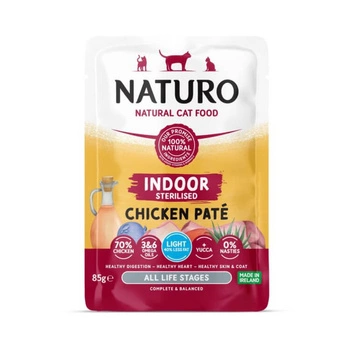 NATURO Sterilised Grain Free Paté Kurczak - mokra karma dla kota - saszetka 85g