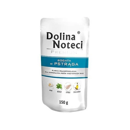 DOLINA NOTECI Premium - mokra karma dla psa z pstrągiem - saszetka 150g