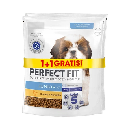 PERFECT FIT Junior - sucha karma dla psa z kurczakiem 2x825g 1+1 gratis