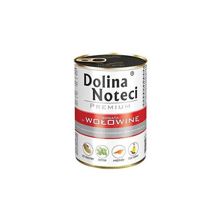 DOLINA NOTECI Premium - mokra karma dla psa z wołowiną - puszka 400g