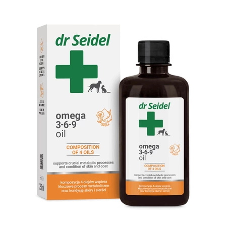 DR SEIDEL Omega 3-6-9 oil - preparat wspomagający procesy metaboliczne dla psa i kota 250ml