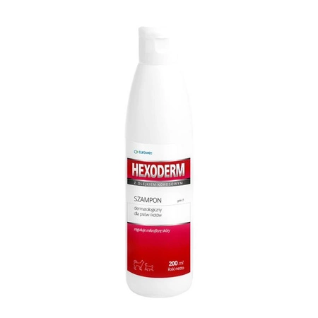 EUROWET Hexoderm - szampon dermatologiczny dla psa i kota 200ml