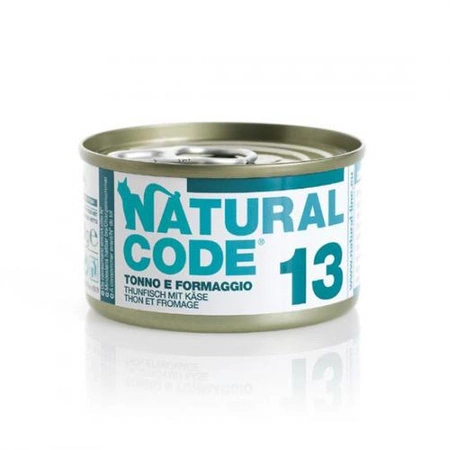 NATURAL CODE 13 Tuńczyk Z Serem - mokra karma dla kota - puszka 85g