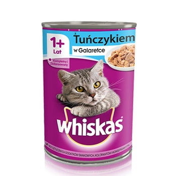 WHISKAS Tuńczyk W Galaretce - mokra karma dla kota - puszka 400g