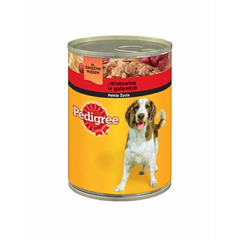 PEDIGREE - mokra karma dla psa z wołowiną w galaretce - puszka 1200g