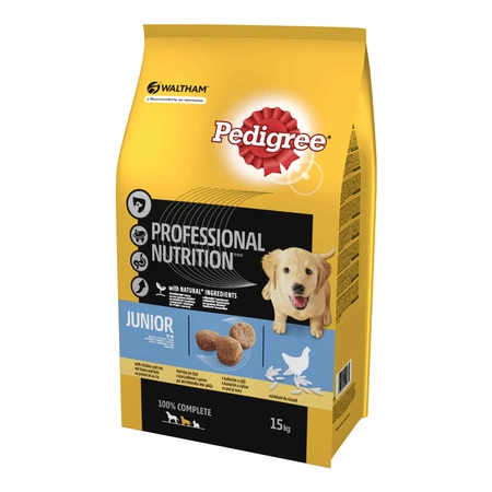 PEDIGREE Junior Professional Nutrition Z Kurczakiem - sucha karma dla psa 15kg