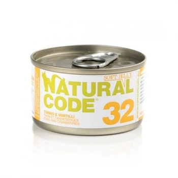 NATURAL CODE 32 Tuńczyk Z Amarantusem I Żurawiną W Galaretce - mokra karma dla kota - puszka 85g