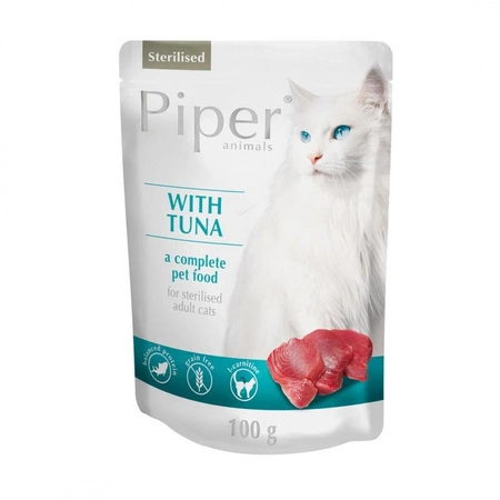 PIPER ANIMALS - mokra karma dla kota sterylizowanego z tuńczykiem - saszetka 100g