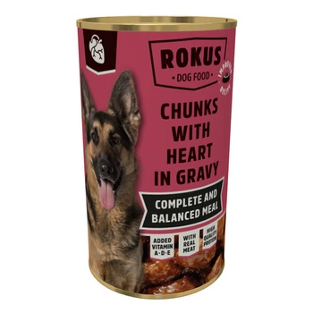 ROKUS Dog Z Sercami - mokra karma dla psa - puszka 1240g