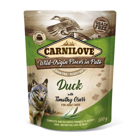 CARNILOVE Duck & Timothy Grass - mokra karma dla psa - saszetka 300g
