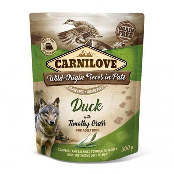 CARNILOVE Duck & Timothy Grass - mokra karma dla psa - saszetka 300g