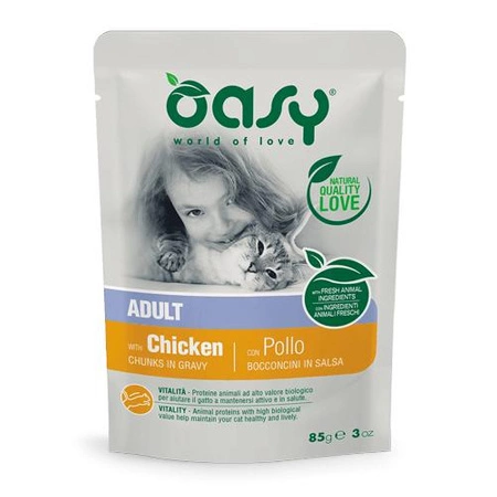 OASY Lifestage Adult Chicken - mokra karma dla kota - saszetka 85g