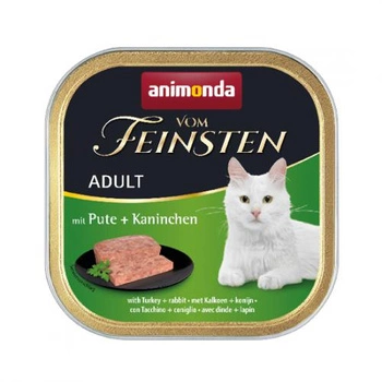 ANIMONDA Vom Feinsten Classic - mokra karma dla kota - indyk z królikiem - miseczka 100g