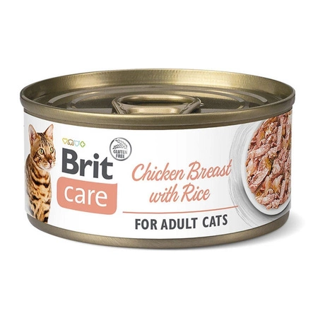 BRIT Care Cat Adult Chicken Breast With Rice – mokra karma dla kota – puszka 70g