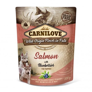 CARNILOVE Puppy Salmon & Blueberries - mokra karma dla psa - saszetka 300g