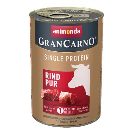ANIMONDA GranCarno Single Protein Czysta Wołowina - mokra karma dla psa - puszka 400g