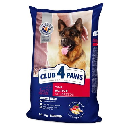 CLUB 4 PAWS Active All Breeds - sucha karma dla psa 14kg