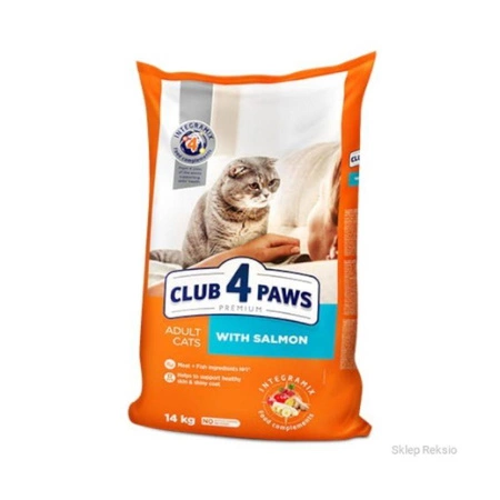 CLUB 4 PAWS Adult Z Łososiem - sucha karma dla kota 14kg