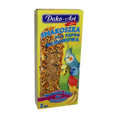 DAKO-ART Smakoszka Bananowa - kolba dla papugi 100g (2szt.)