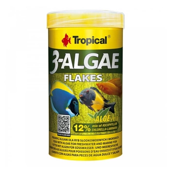 TROPICAL 3-Algae Flakes - pokarm z algami dla ryb słodkowodnych i morskich 1000ml/200g