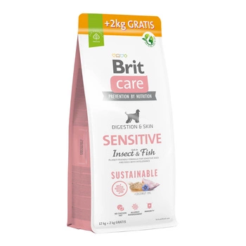 BRIT Care Dog Sustainable Sensitive Insect & Fish - sucha karma dla psa 12kg+2kg