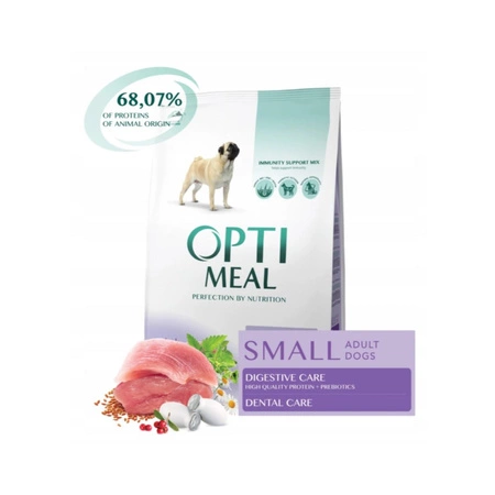 OPTIMEAL Adult Small Breed Z Kaczką - sucha karma dla psa 1,5kg