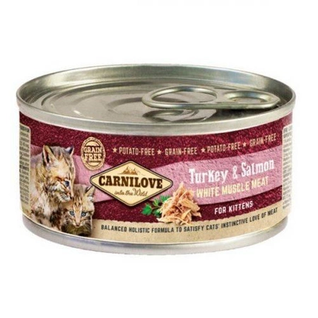 CARNILOVE Cat Kitten Turkey & Salmon - mokra karma dla kota - puszka 100g