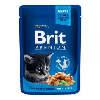 BRIT Cat Premium Kitten Chicken Chunks - mokra karma dla kota - saszetka 100g