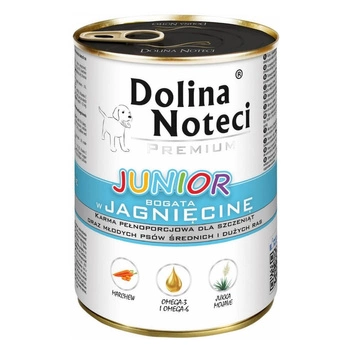 DOLINA NOTECI Premium Junior Bogata W Serca Z Indyka - mokra karma dla psa - puszka 400g