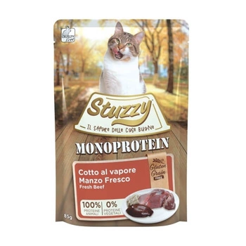 STUZZY Cat Monoprotein Z Wołowiną - mokra karma dla kota - saszetka 85g