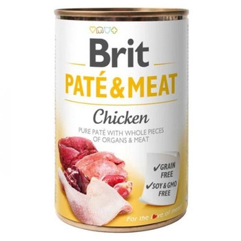 BRIT Pate&Meat Chicken - mokra karma dla psa - puszka 400g