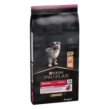 PURINA Pro Plan Puppy Medium Sensitive Skin Z Łososiem - sucha karma dla psa 12kg