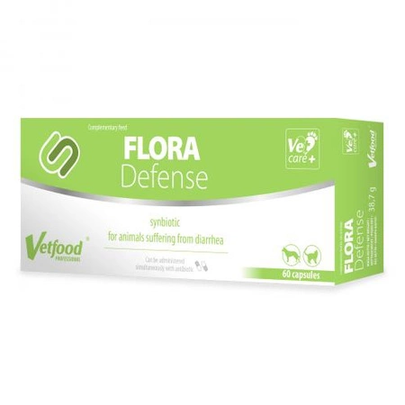 VETFOOD Flora Defense - preparat na układ pokarmowy dla psa i kota 60 kapsułek