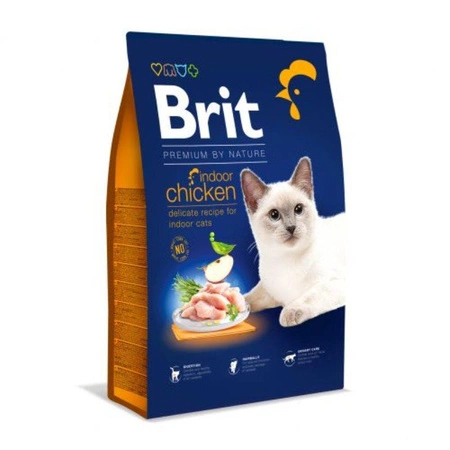 BRIT Cat Premium By Nature Adult Indoor Chicken - sucha karma dla kota 1,5kg