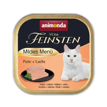 ANIMONDA Vom Feinsten Mild Menu Indyk Z Łososiem - mokra karma dla kota - miseczka 100g