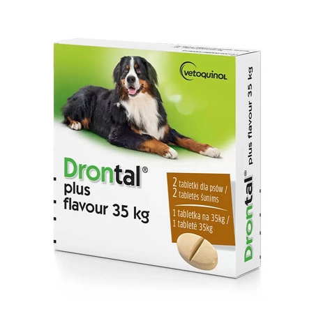 DRONTAL Plus Flavour 35kg - tabletki odrobaczające dla psów 2tabl.