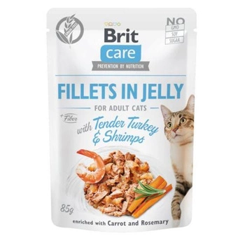 BRIT Care Cat Filety w galarecie Indyk Krewetki karma dla kota 85g