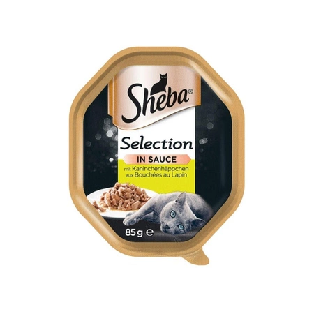 SHEBA Selection Z Królikiem W Sosie – mokra karma dla kota – tacka 85g