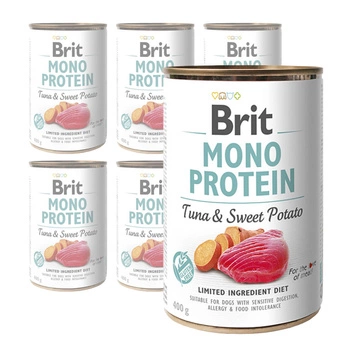 BRIT Mono Protein Tuna & Sweet Potato - mokra karma dla psa - puszka 6 x 400g