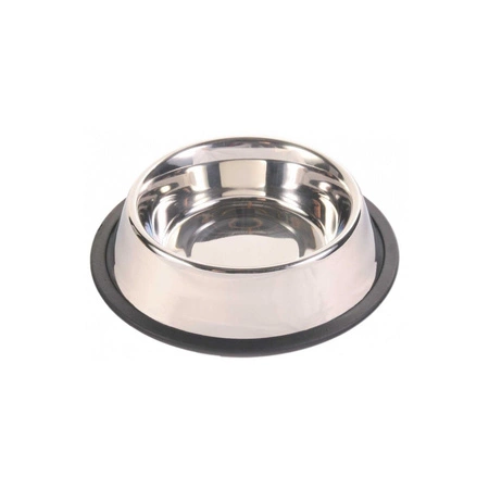 TRIXIE - miska metalowa dla psa na gumie 0,45l/14cm - 24851